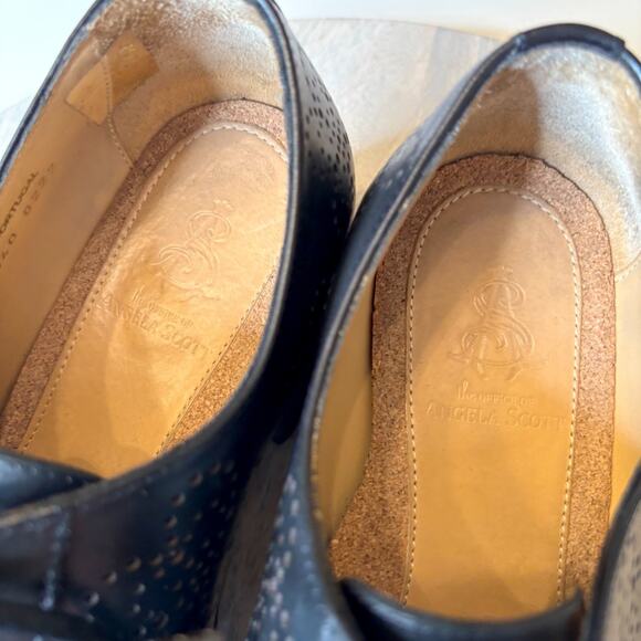 The Office of Angela Scott Miz Stewart Black Leather Oxford Shoes EU 38.5 US 8.5 - Picture 9 of 16